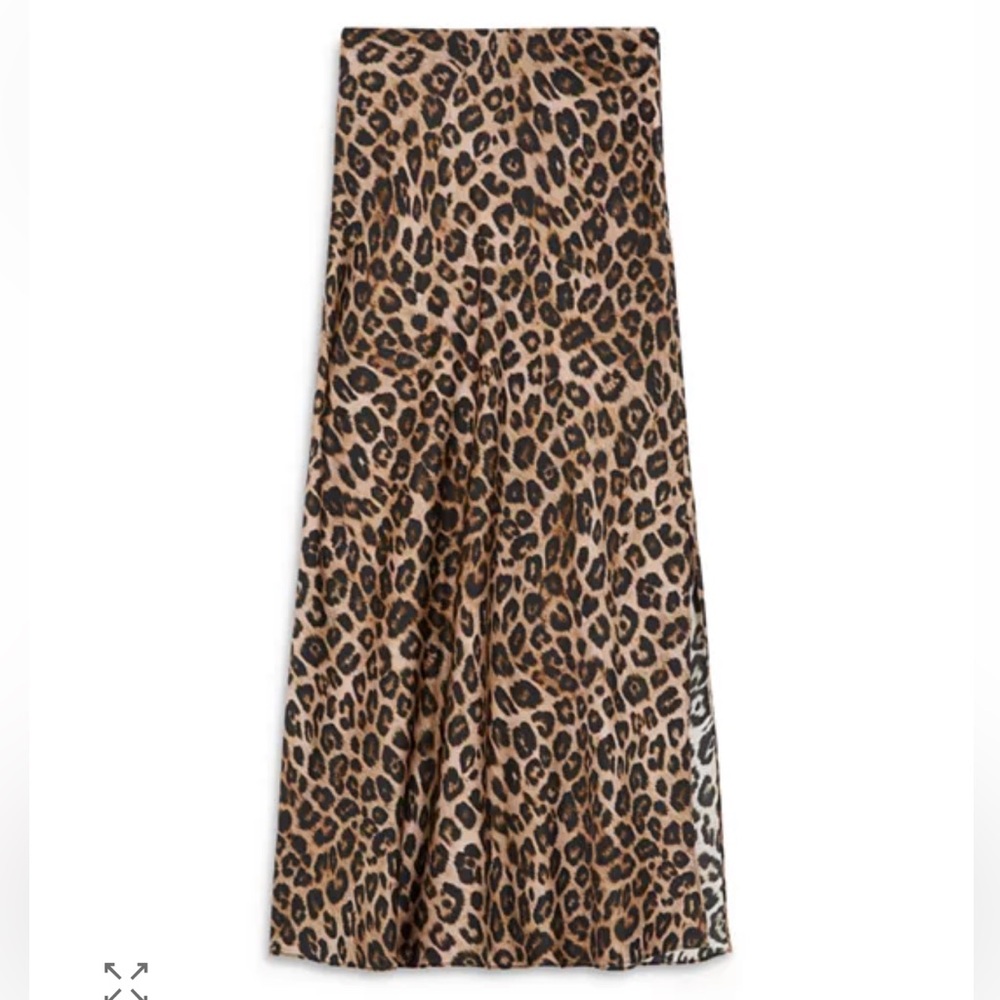 The Kooples Leopard-Spot Maxi Skirt in Tan and Black